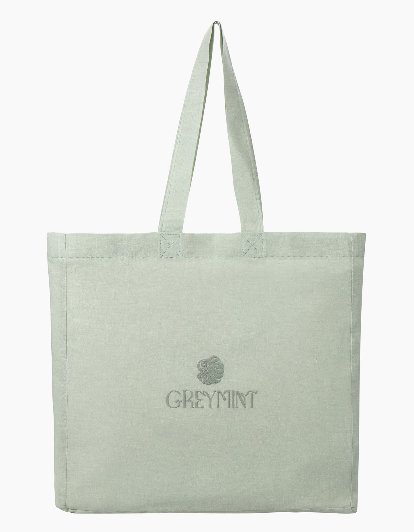 GREYMINT Green Linen Tote Bag