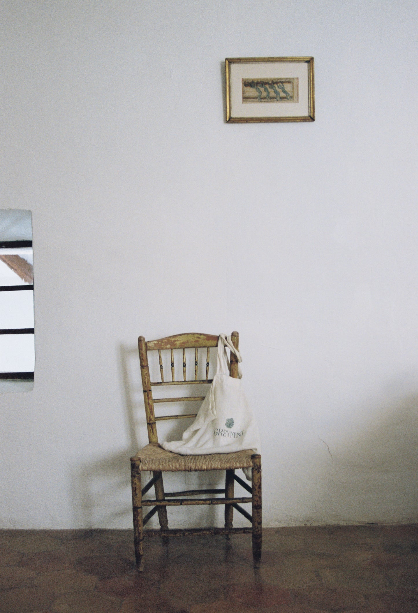 GREYMINT White Linen Tote Bag