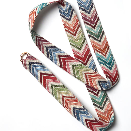 colorful phone strap made from recycled material
