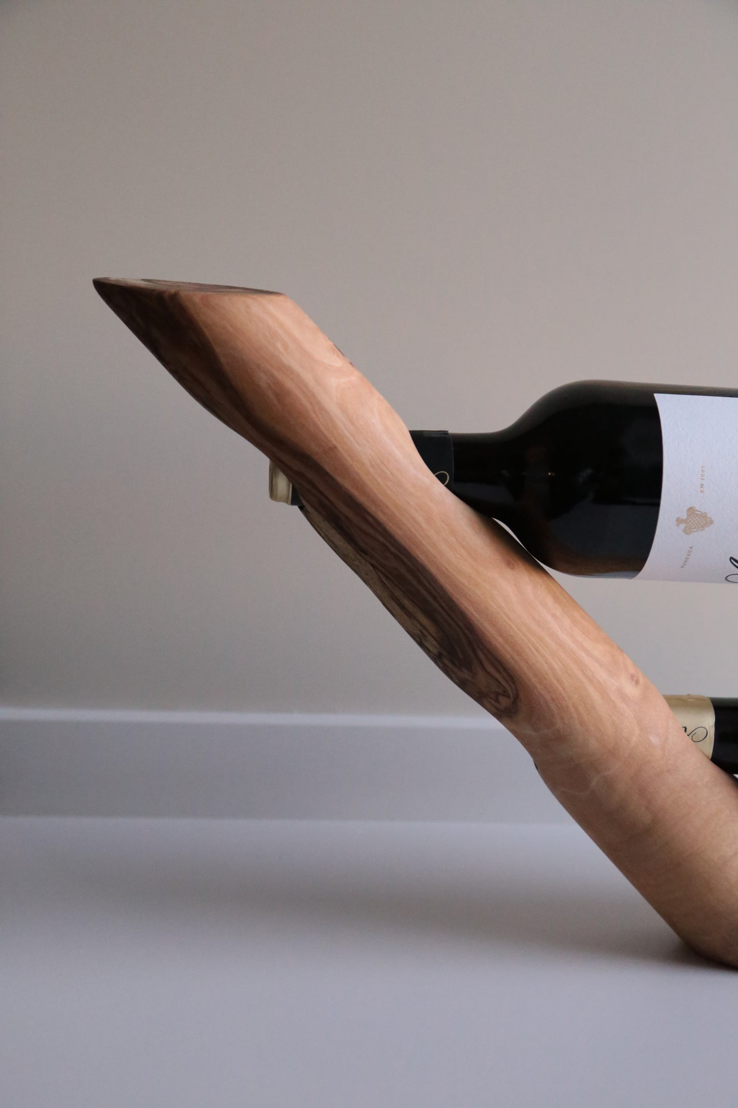 YAYA Olive Wood Wine Bottle Holder