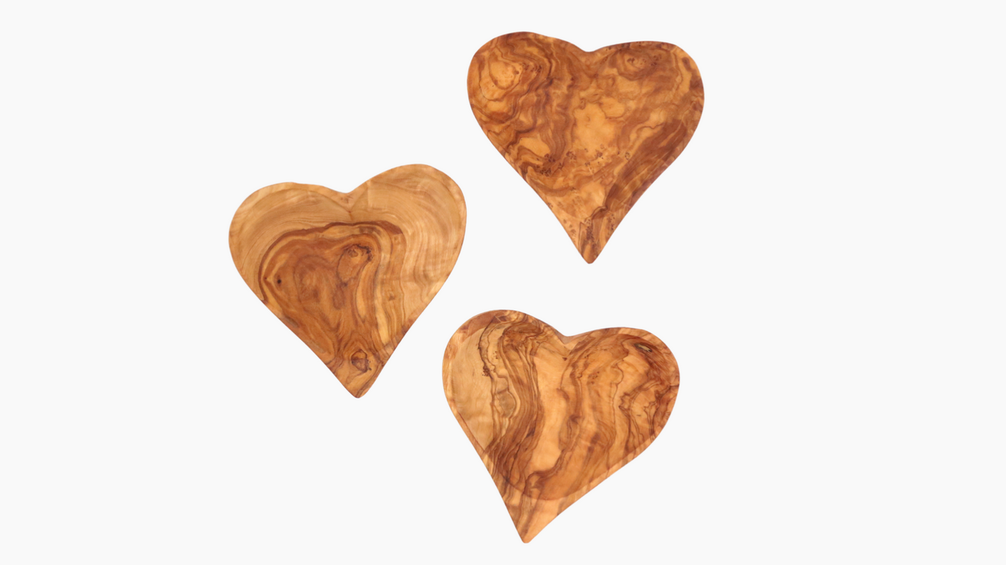 YAYA Olive Wood Heart-Shaped Bowl