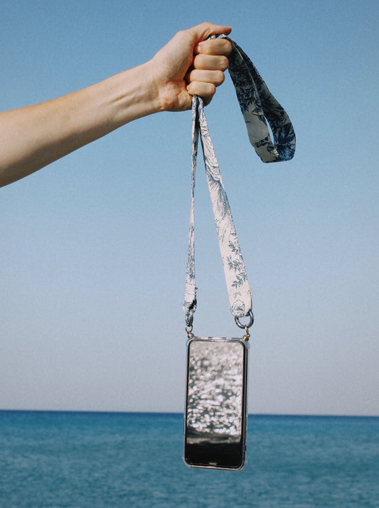 Cote D'azur Phone Strap in Sapphire