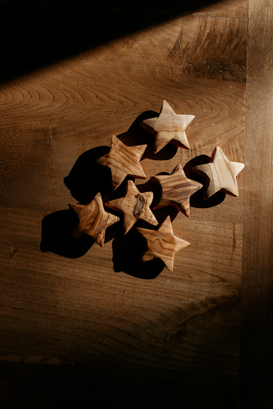 YAYA Olive Wood Star Napkin Holder