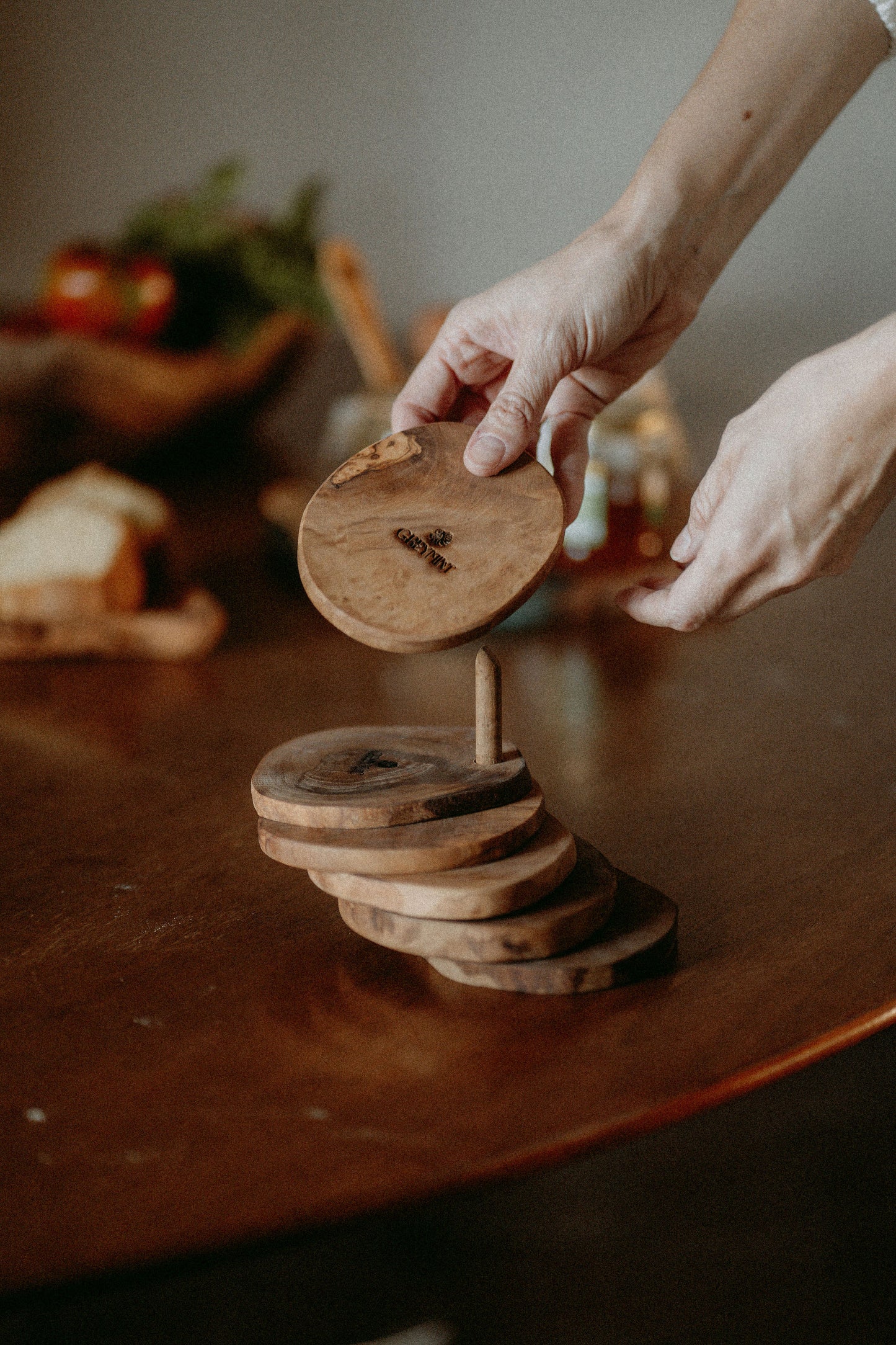 YAYA Olive Wood Coasters