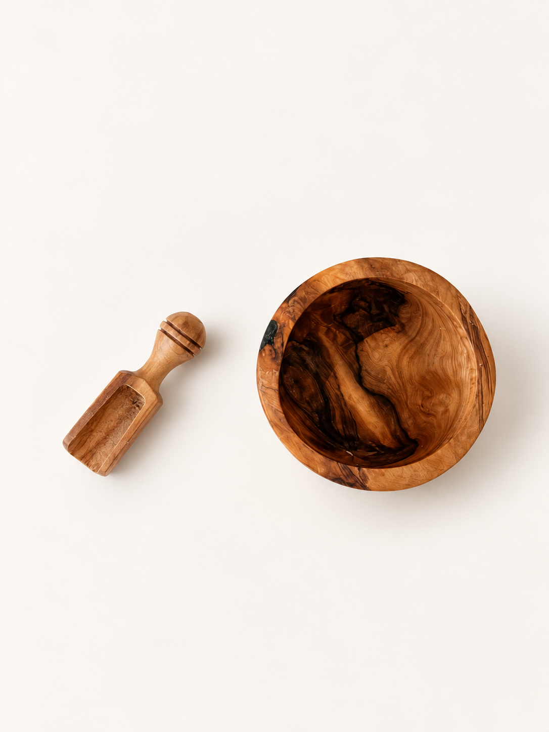 Olive Wood Bath Salt Bowl