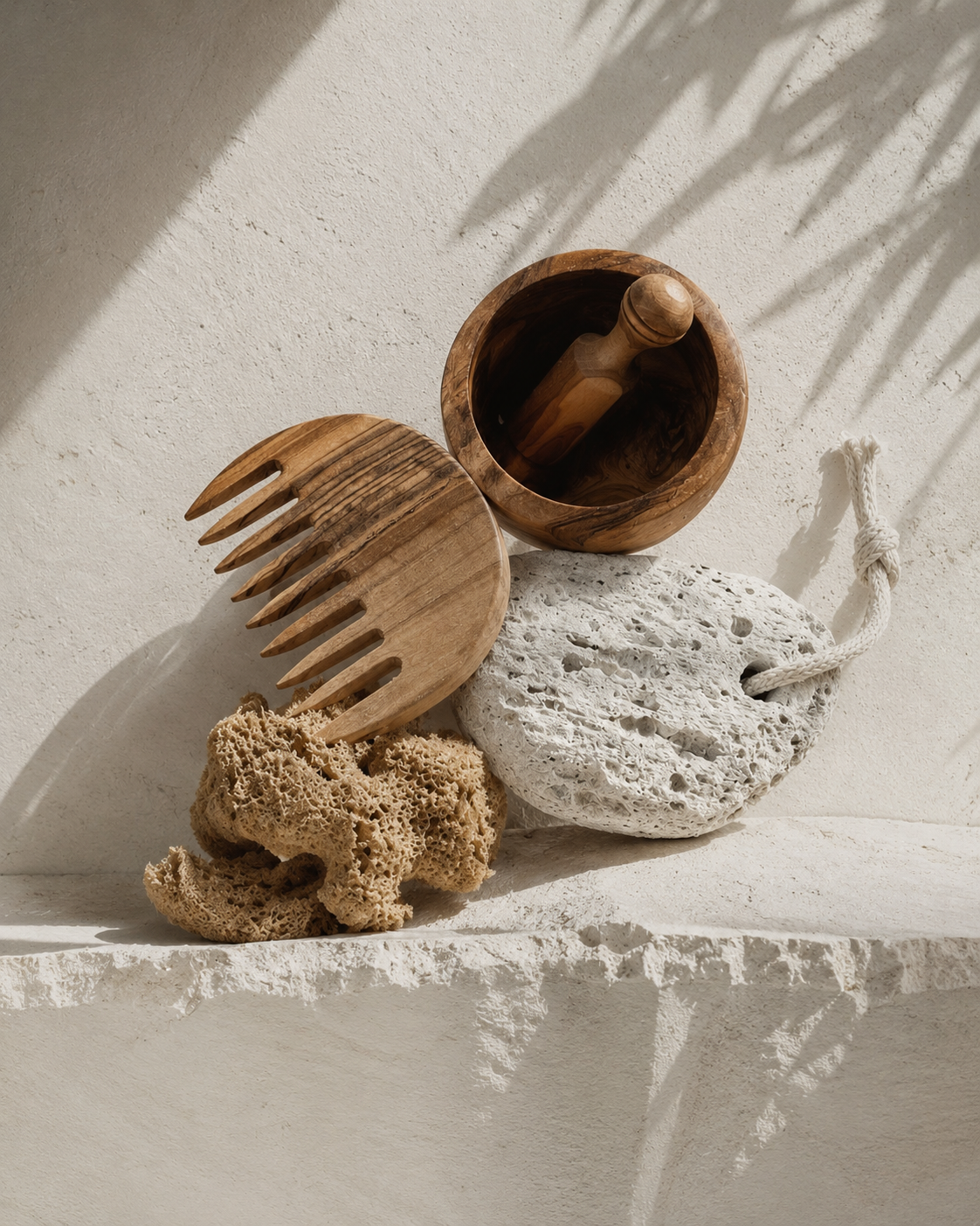 Olive Wood Bath Salt Bowl