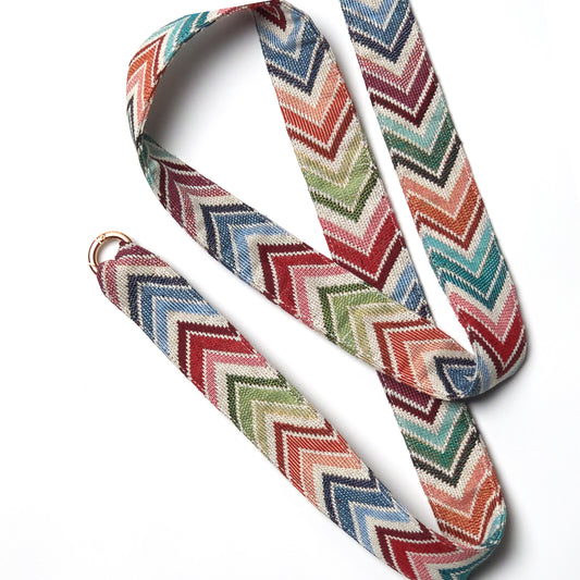 colorful phone strap made from recycled material 